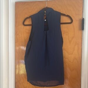 Sleeveless Navy Top
